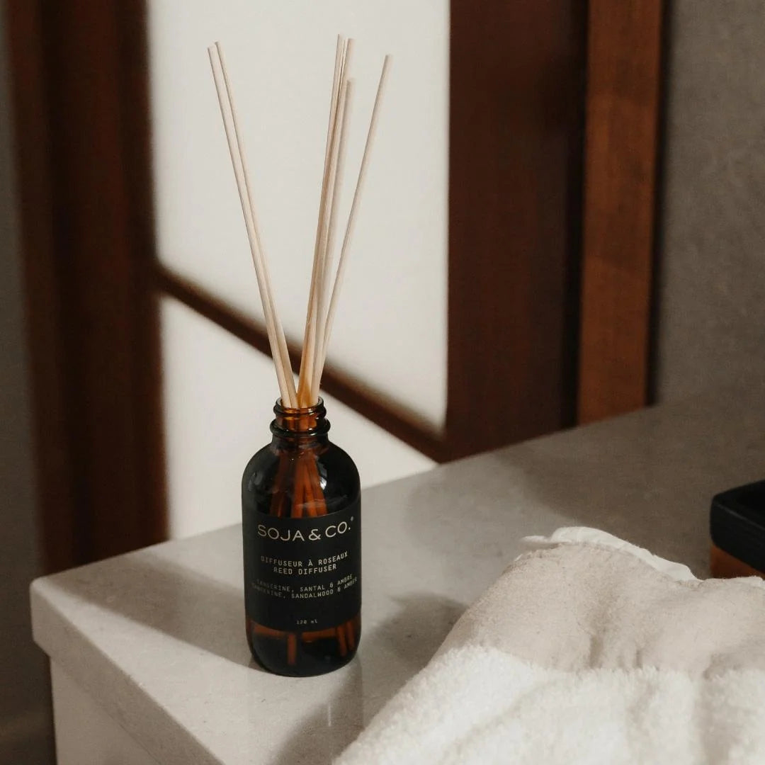 REED DIFFUSER - TANGERINE, SANDALWOOD &amp; AMBER 120ML