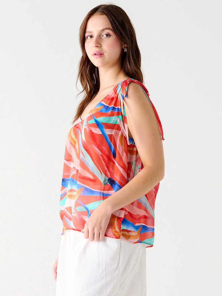 PRINTED V-NECK CAMISOLE