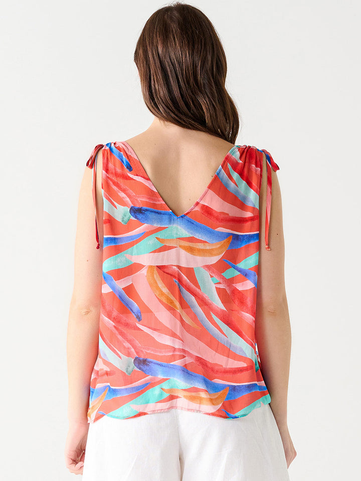 PRINTED V-NECK CAMISOLE