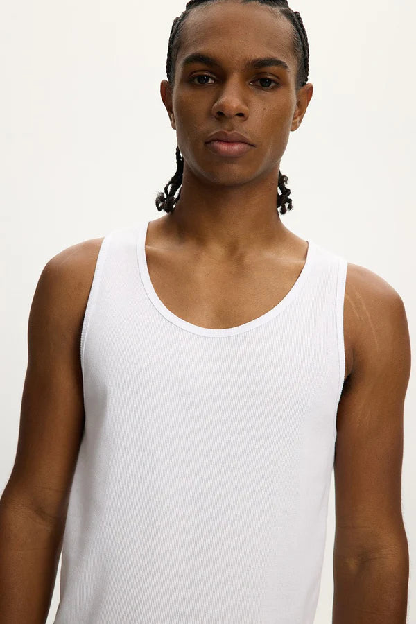 SS25 3-PACK RIB TANK "WHITE"