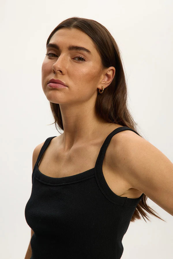 SOLENE SEXYBACK TANK "BLACK"