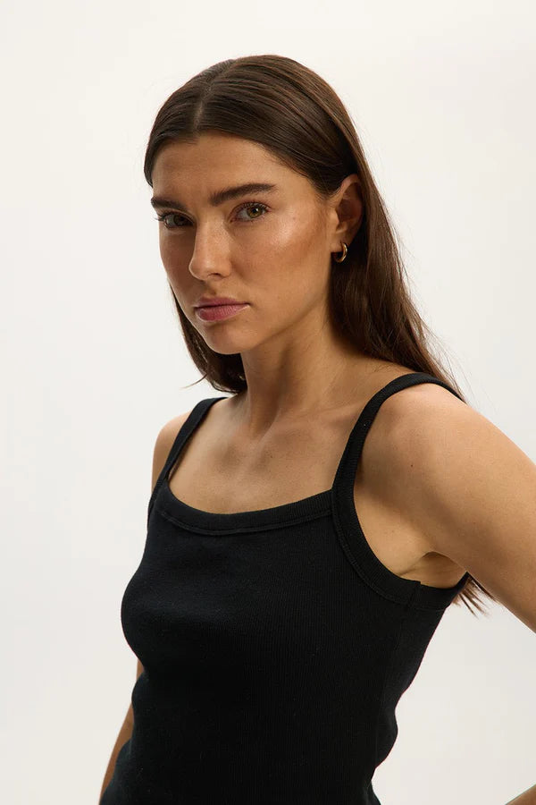 SOLENE SEXYBACK TANK "BLACK"