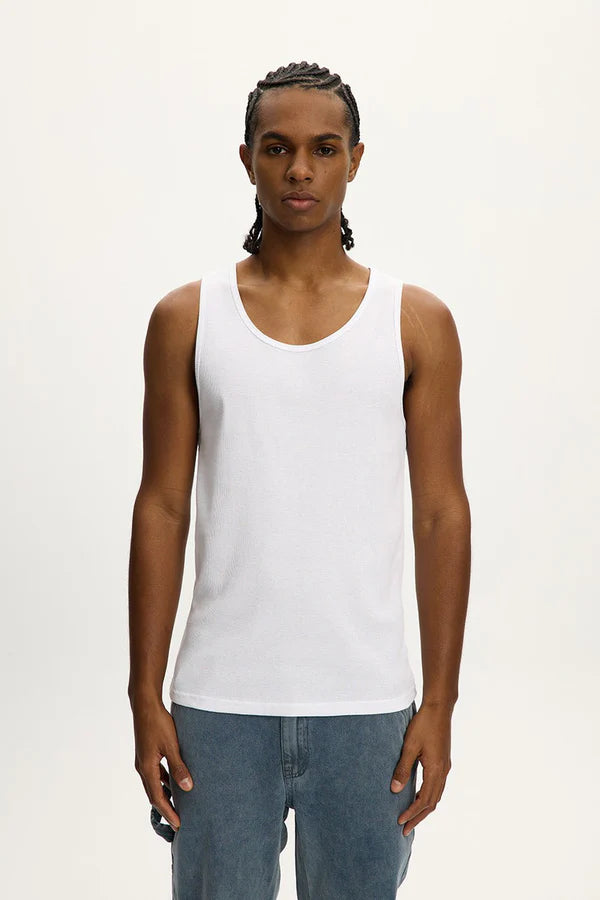 SS25 3-PACK RIB TANK "WHITE"