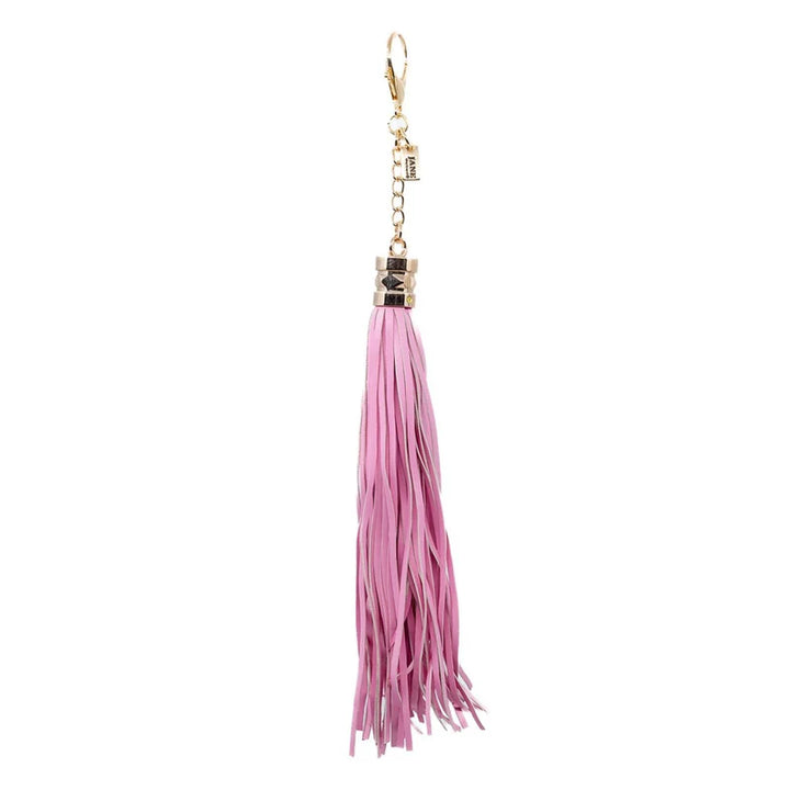 FAUX LEATHER TASSEL IN PINK