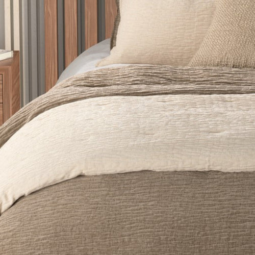 BARBARA TAUPE TEXTURED DUVET COVER - KING