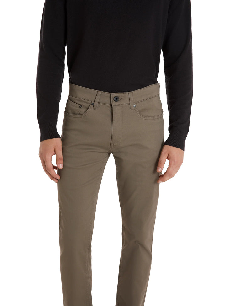 JEFFREY - COTTON SATEEN TROUSERS "TAUPE"