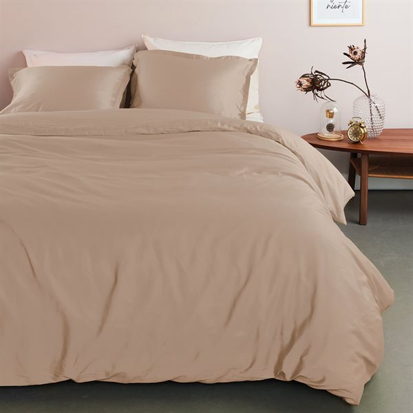 SMOOTHIES TAUPE DUVET COVER DOUBLE/QUEEN + 2 PILLOW SHAMS