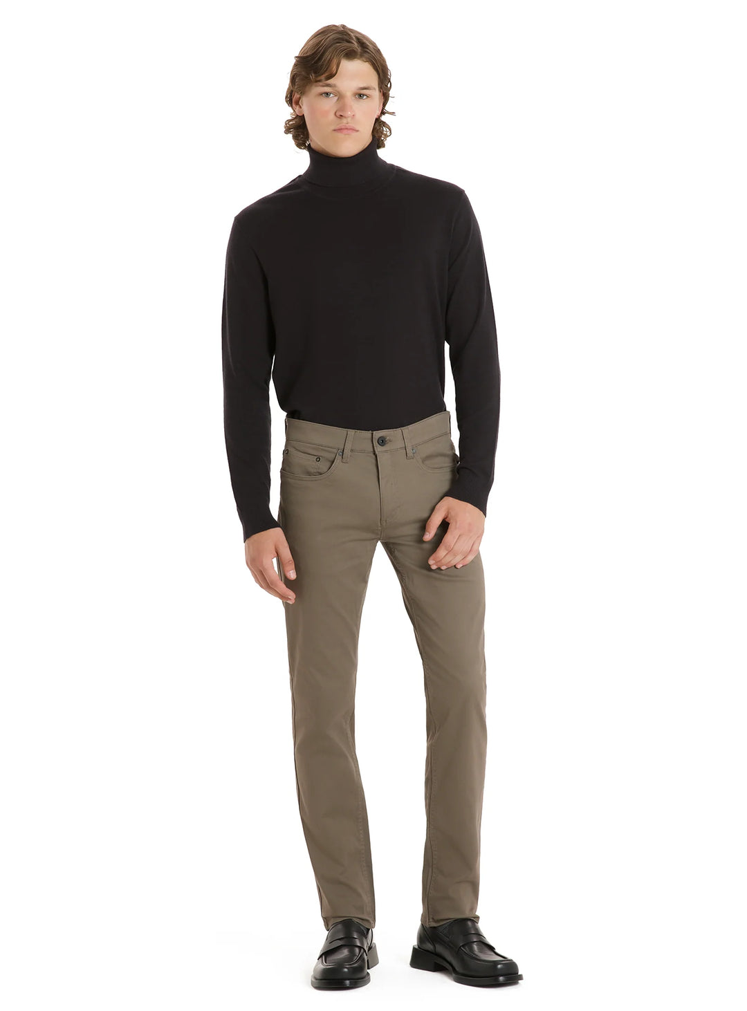 JEFFREY - COTTON SATEEN TROUSERS "TAUPE"