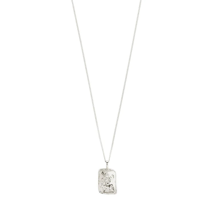 TAURUS ZODIAC SIGN NECKLACE - SQUARE (SILVER-PLATED)