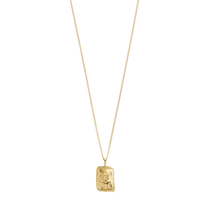 TAURUS ZODIAC SIGN NECKLACE - SQUARE (GOLD-PLATED)