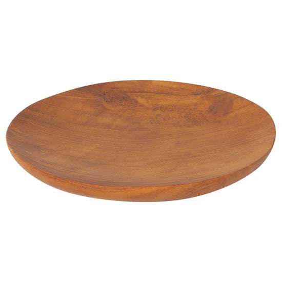 TEAK WOOD ROUND LARGE PLATE