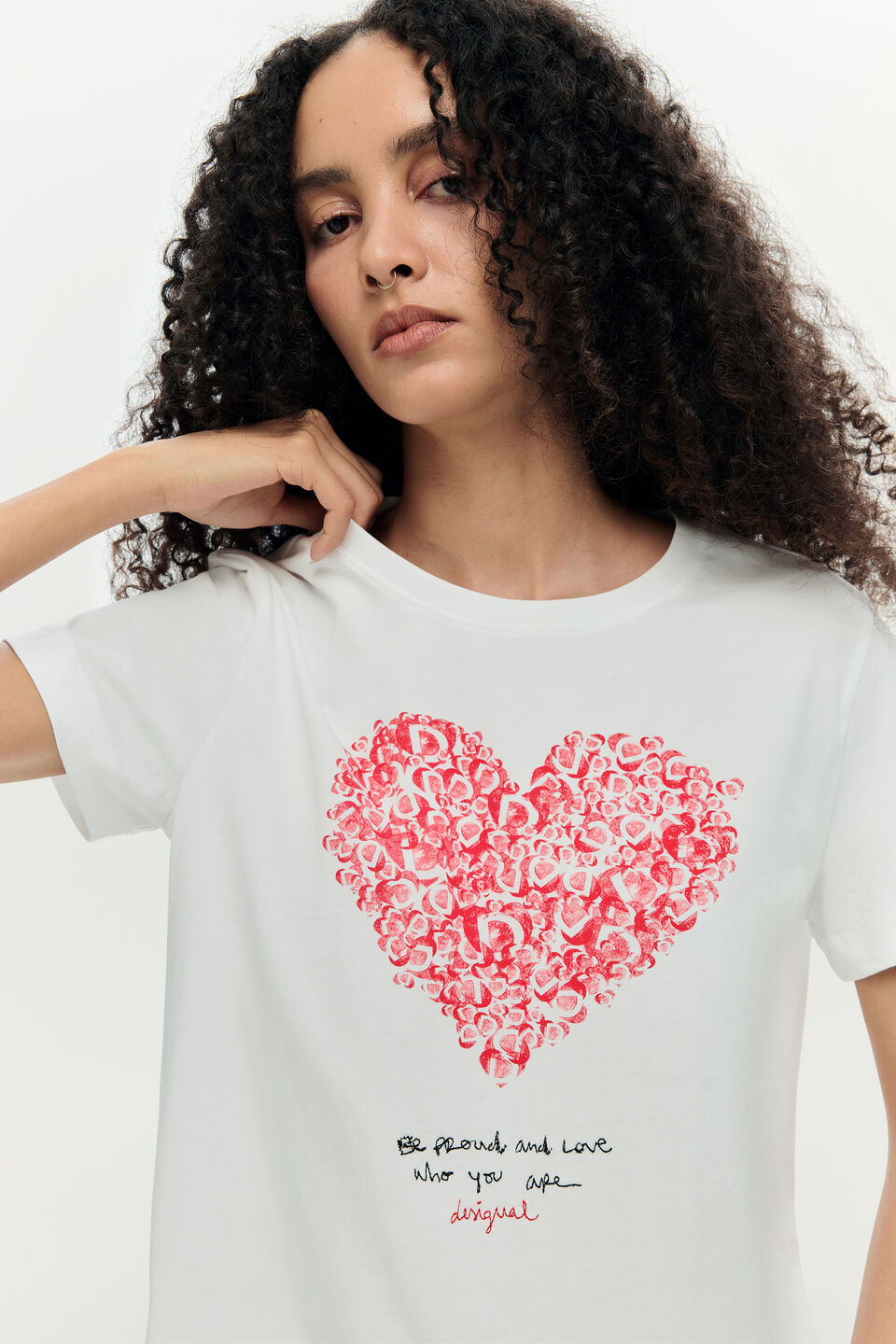 SHORT-SLEEVED HEART T-SHIRT "WHITE"