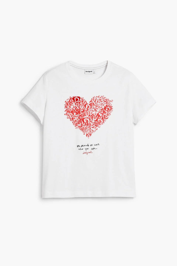 SHORT-SLEEVED HEART T-SHIRT "WHITE"