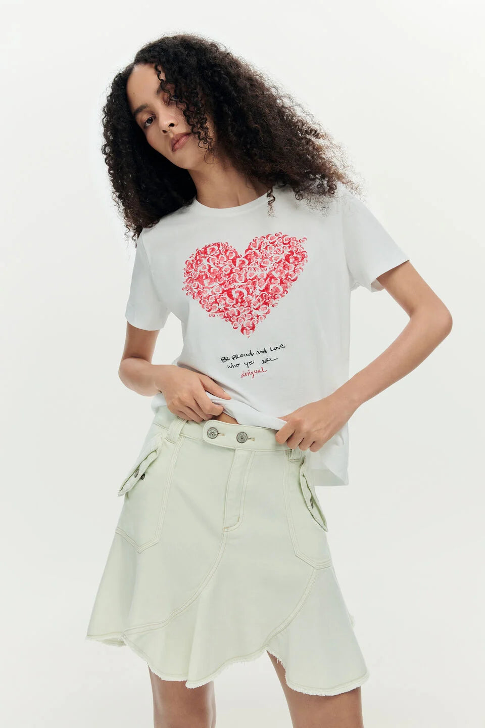 SHORT-SLEEVED HEART T-SHIRT "WHITE"