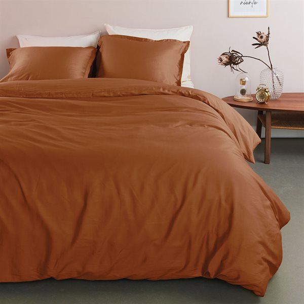 SMOOTHIES TERRACOTTA DUVET COVER DOUBLE/QUEEN + 2 PILLOW SHAMS