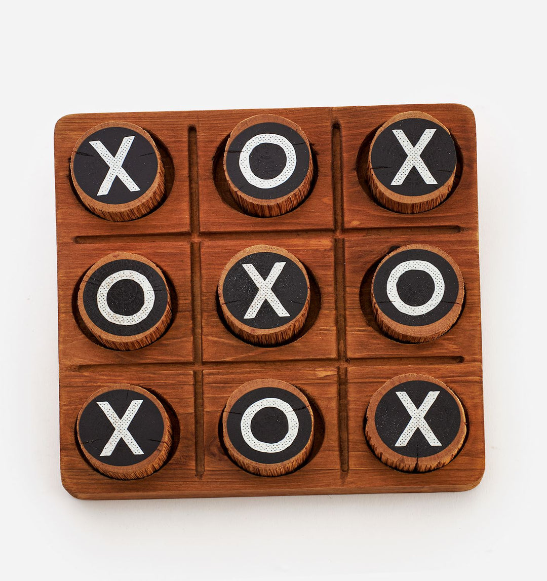 WOOD TIC TAC TOE SET