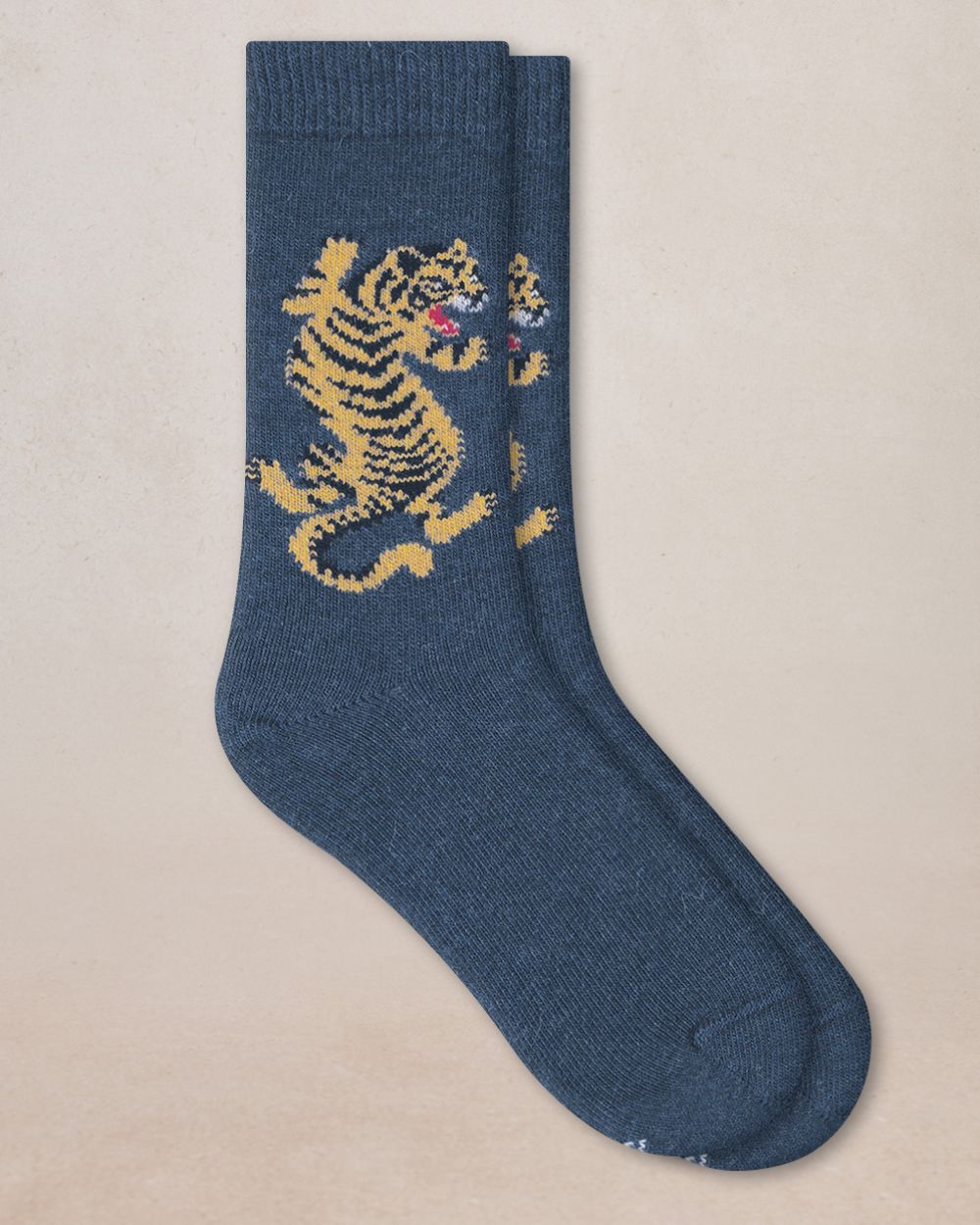 CASHMERE SOCKS TIGER "BLUE JEAN"