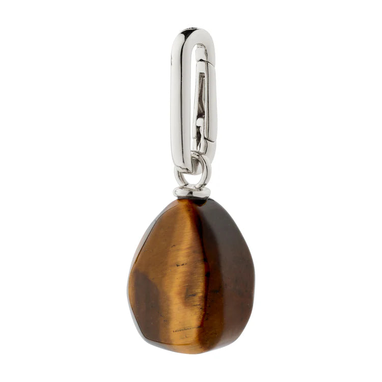 CHARM TIGER'S EYE PENDANT SILVER-PLATED