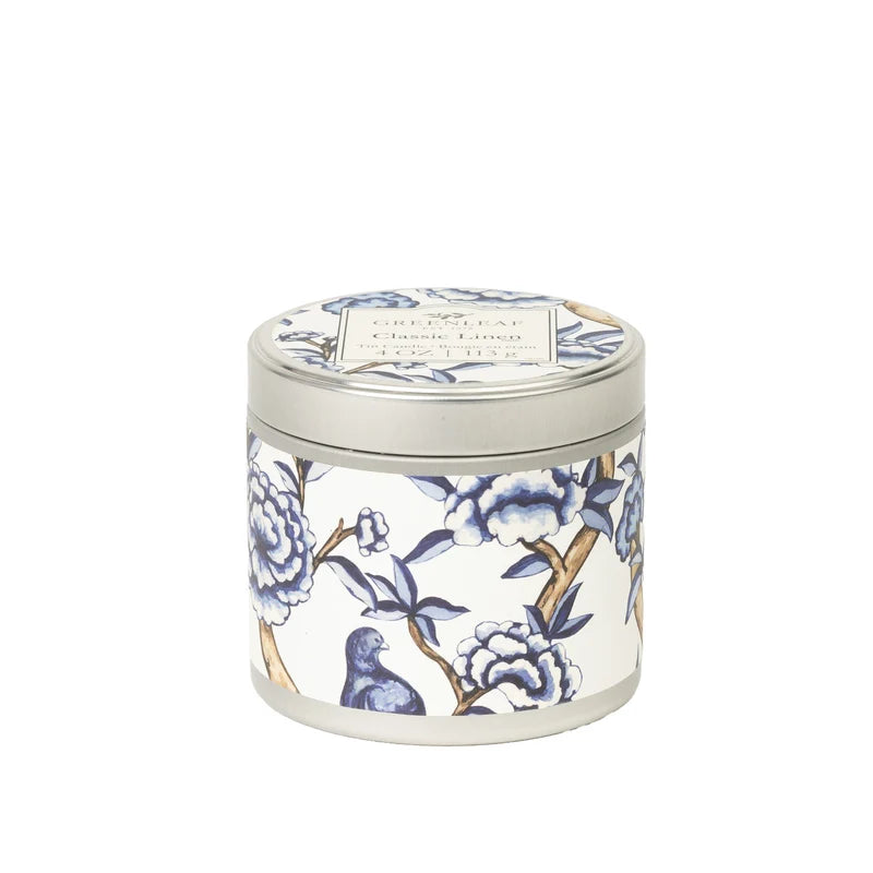 CLASSIC LINEN TIN CANDLE