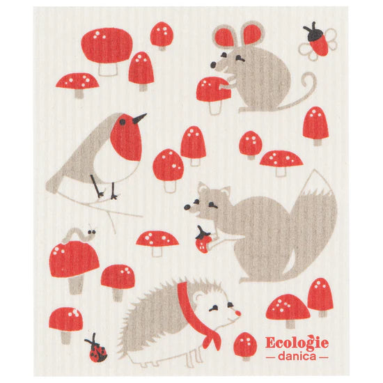 TOADSTOOL TIME SWEDISH DISH CLOTH