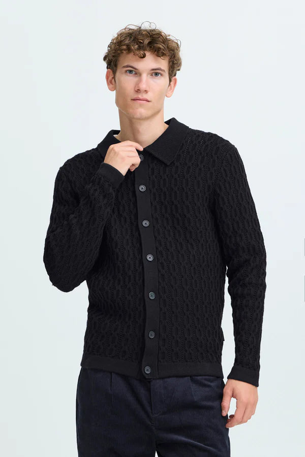 CFTOKE CABLE CARDIGAN "DARK NAVY"