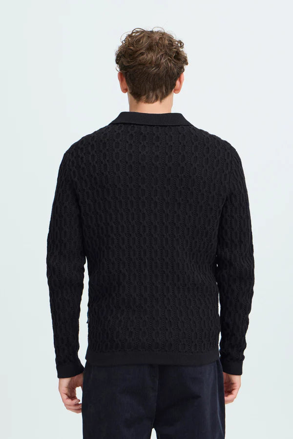 CFTOKE CABLE CARDIGAN "DARK NAVY"