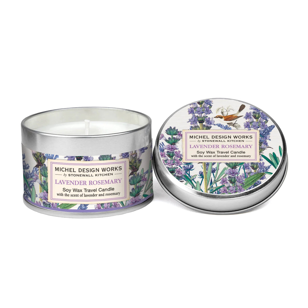 MICHEL DESIGN - LAVENDER ROSEMARY TRAVEL SOY CANDLE
