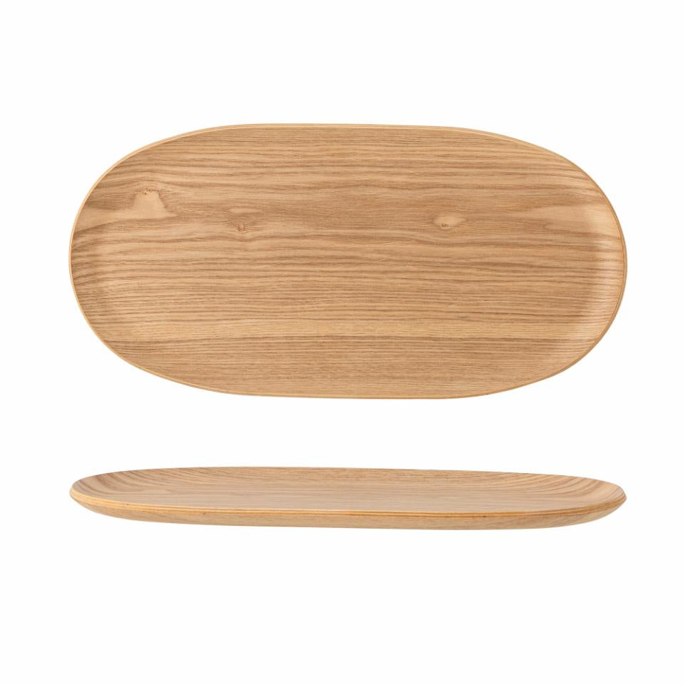 OVAL OAK WOOD SERVING TRAY NATURAL 12.1/4X6