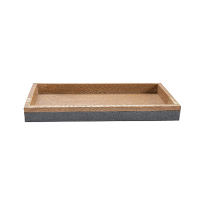 KENORA RESIN TRAY - GREY/BROWN