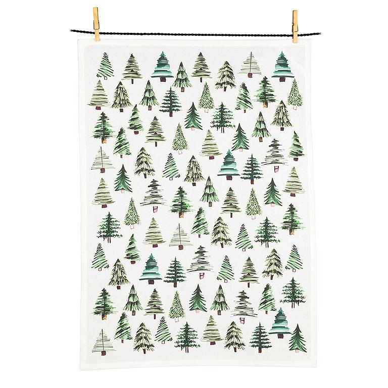 SIMPLE GREEN TREES KITCHEN TOWEL 20X28''L