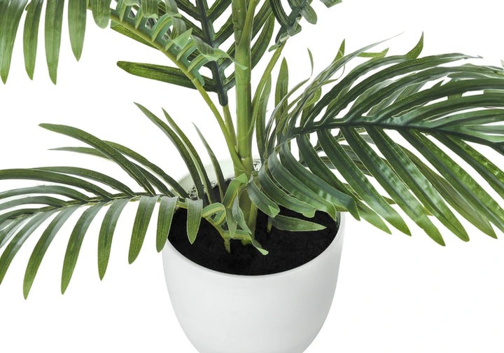 TALL ARTIFICIAL POTTED PALM TREE 28" "GREEN/WHITE"