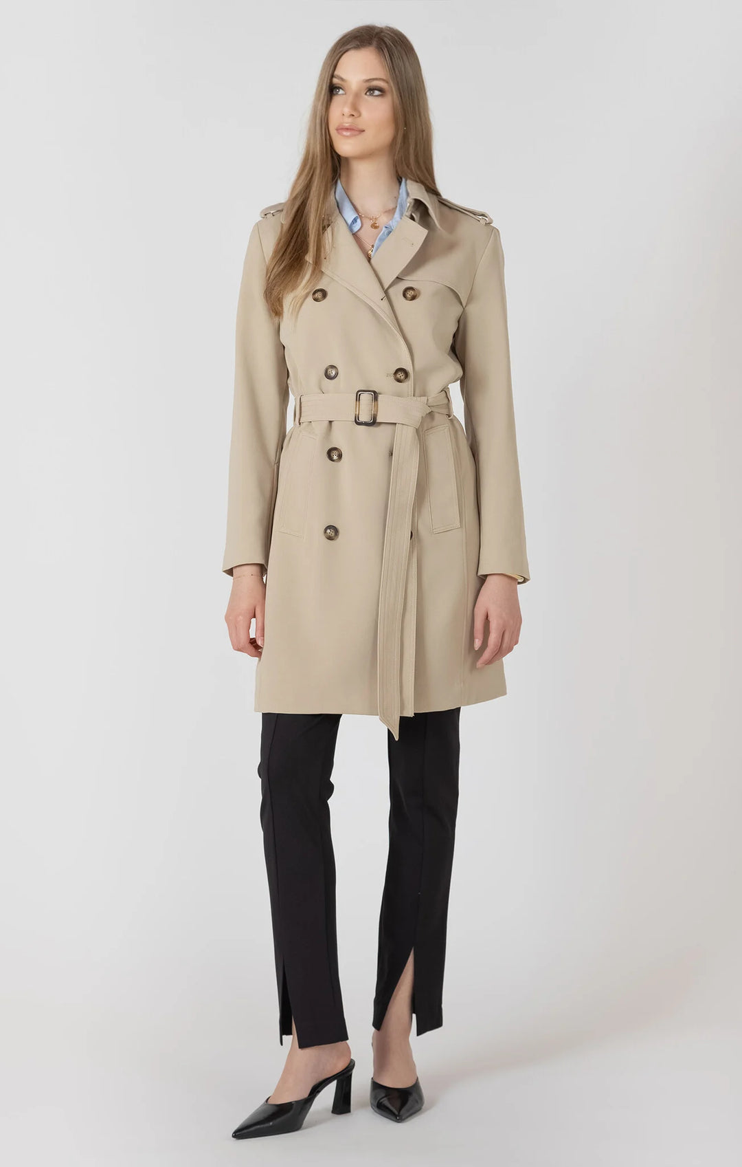 BELTED TRENCH "CAFE AU LAIT"