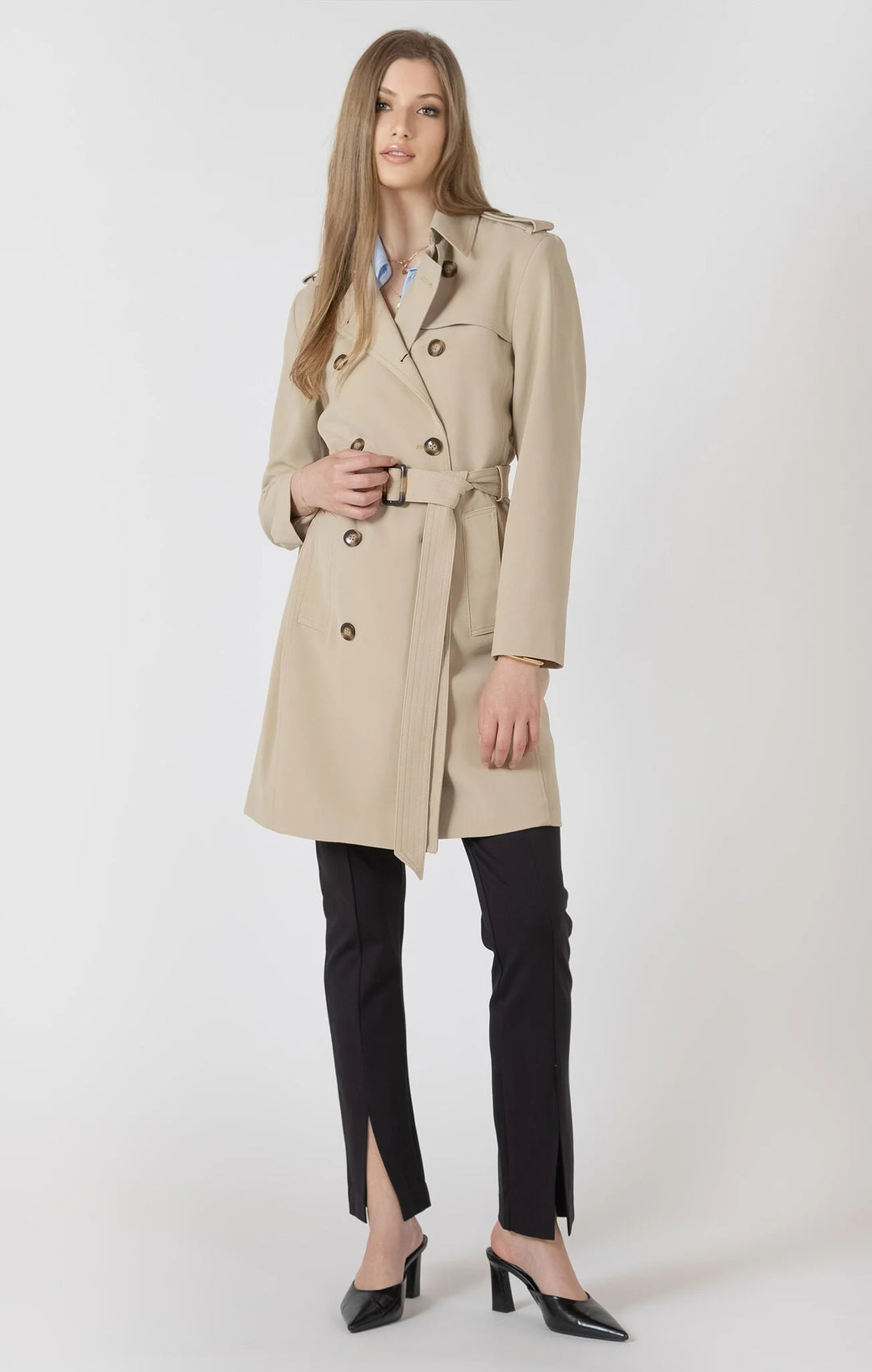BELTED TRENCH "CAFE AU LAIT"