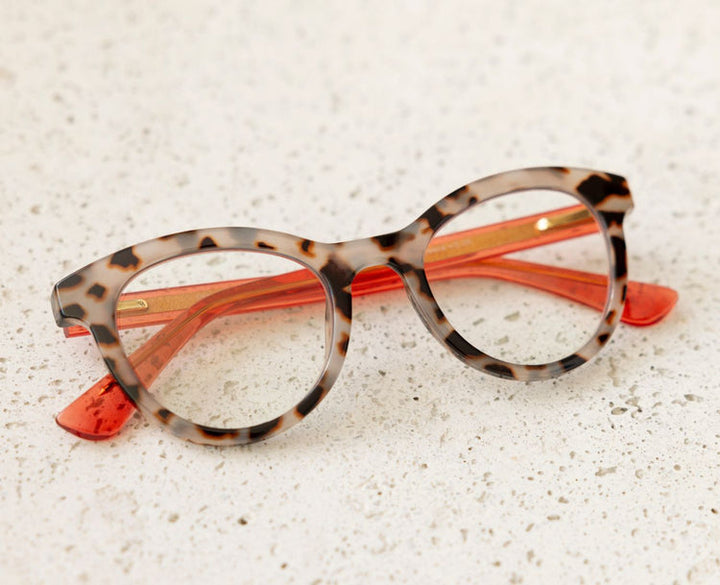 TRIBECA "GRAY TORTOISE/CORAL +3.00"