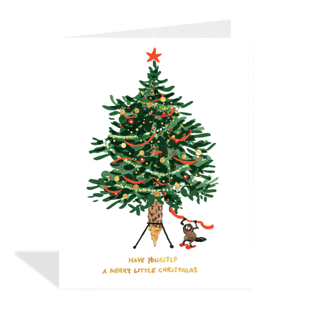 TREE TRIMMING - HOLIDAY CARD