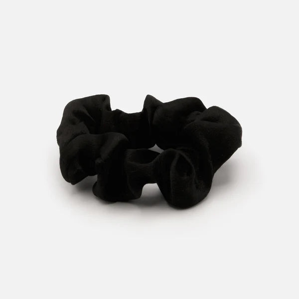 BLACK, IVORY AND LEOPARD SCRUNCHIE TRIO