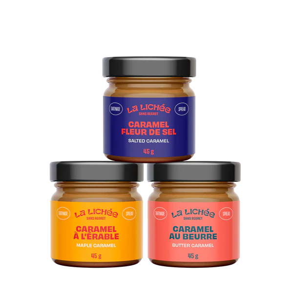 TRIO OF CLASSIC CARAMELS - BUTTERSCOTCH, MAPLE, SALTED CARAMEL