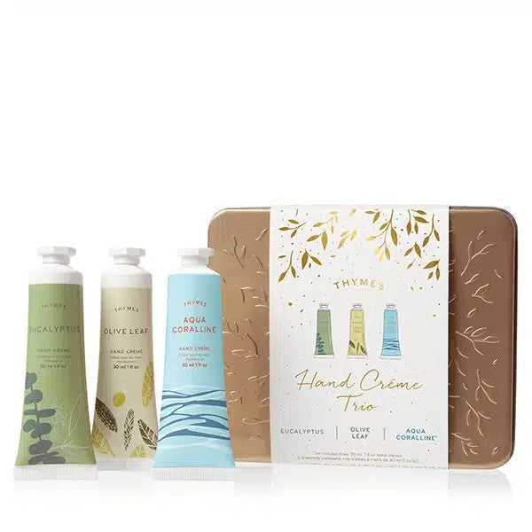 HAND CREAM TRIO - EUCALYPTUS, OLIVE LEAF & AQUA CORALLINE