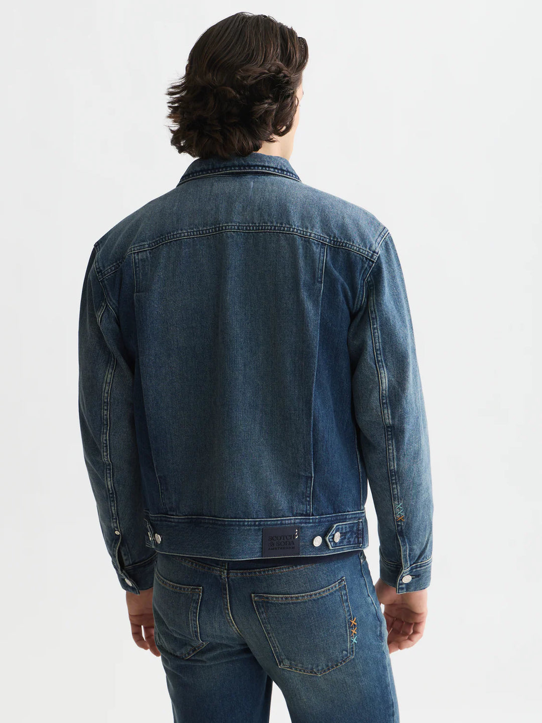 DENIM TRUCKER JACKET "DAWN BREAKS DARK"