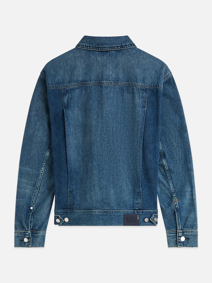 DENIM TRUCKER JACKET "DAWN BREAKS DARK"
