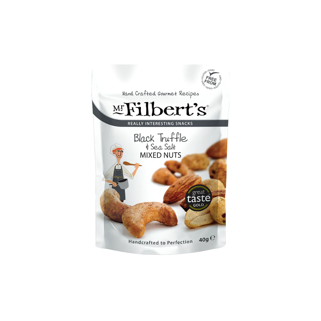 Mr. FILBERT'S ITALIAN BLACK TRUFFLE MIXED NUTS - 100g