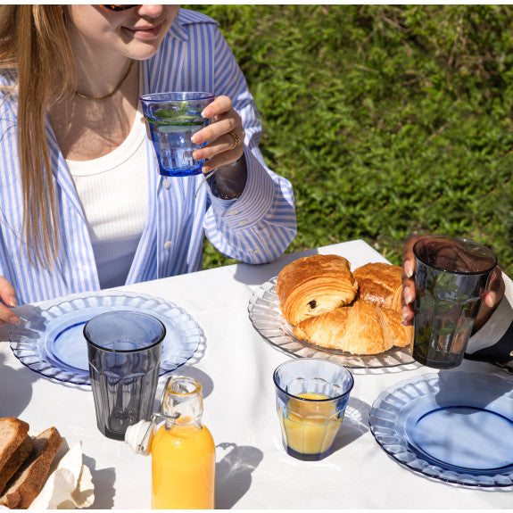 PICARDIE GREY GLASS TUMBLERS 360ML - SET OF 6
