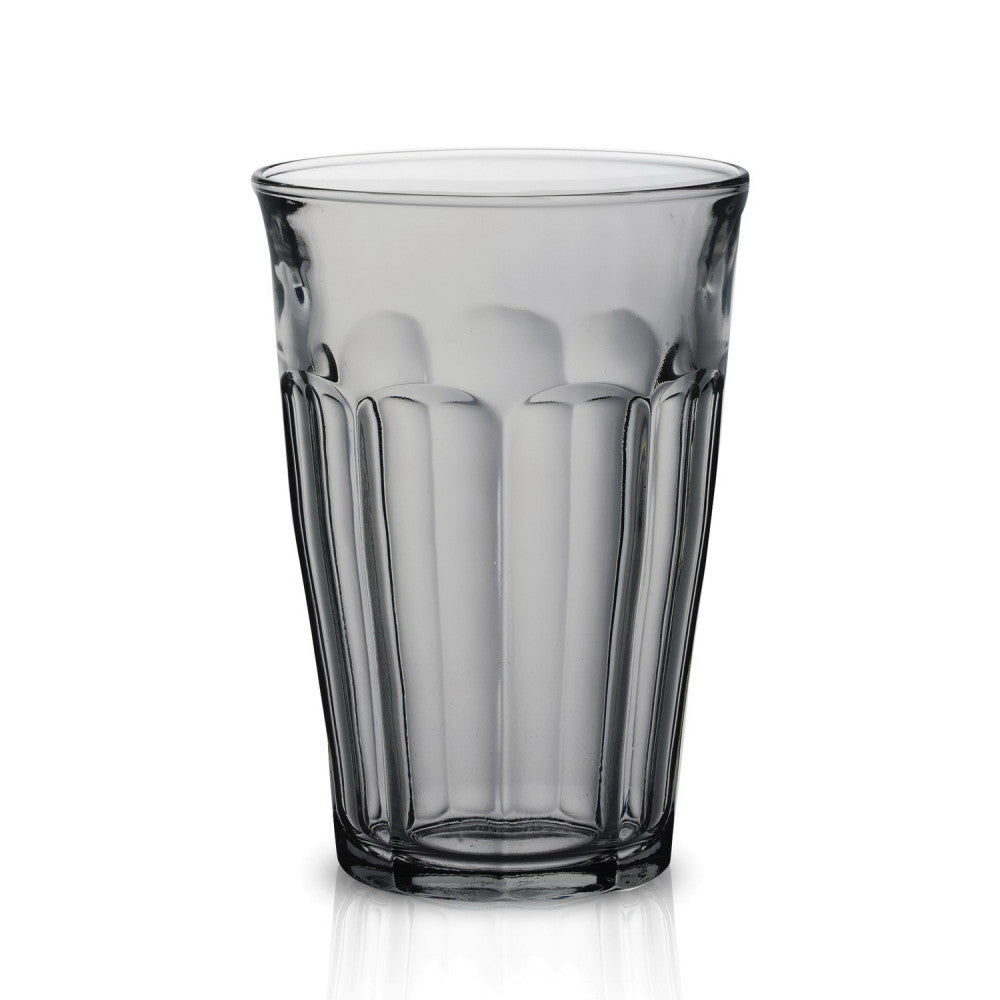 PICARDIE GREY GLASS TUMBLERS 360ML - SET OF 6