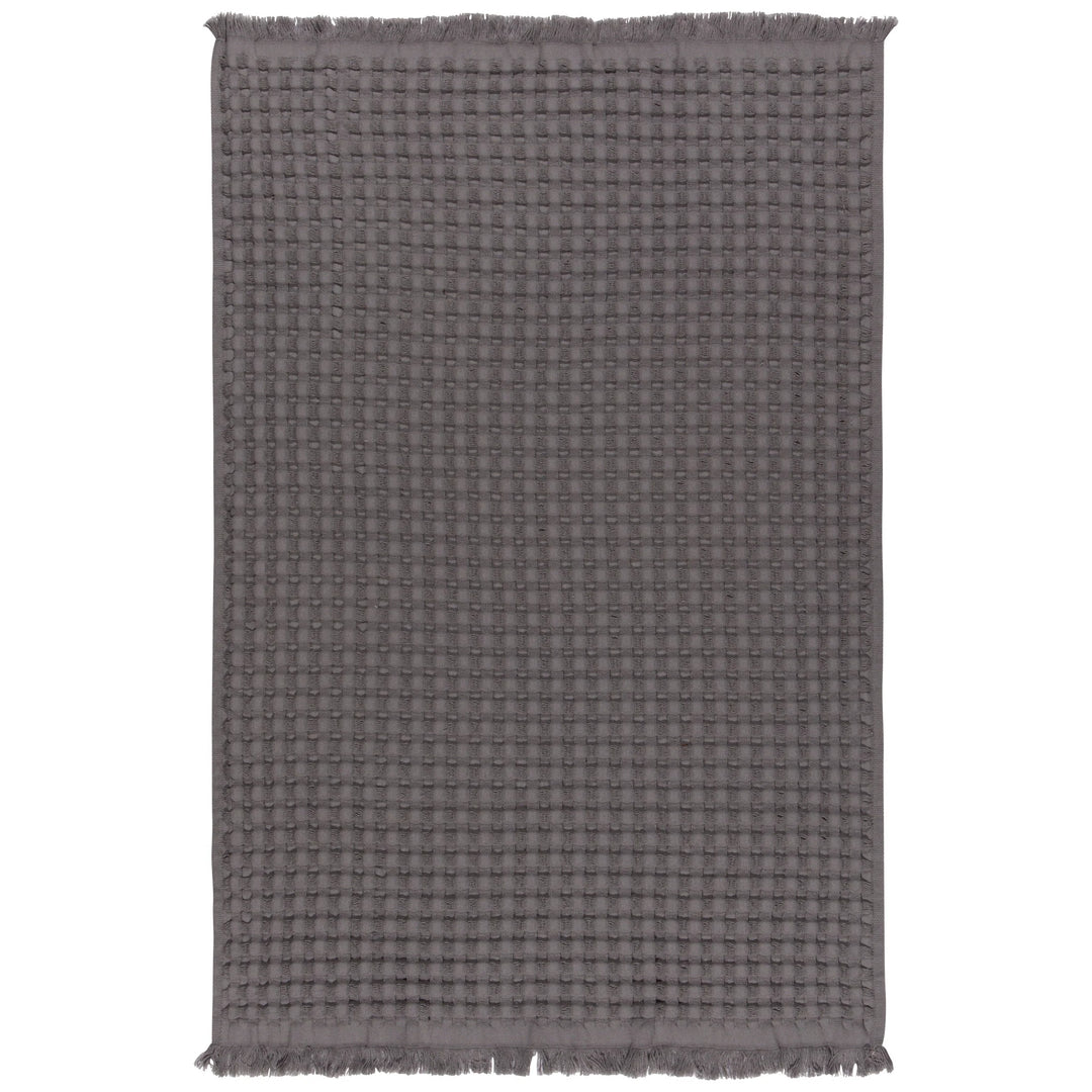 CHARCOAL ORGANIC COTTON WAFFLE HAND TOWEL