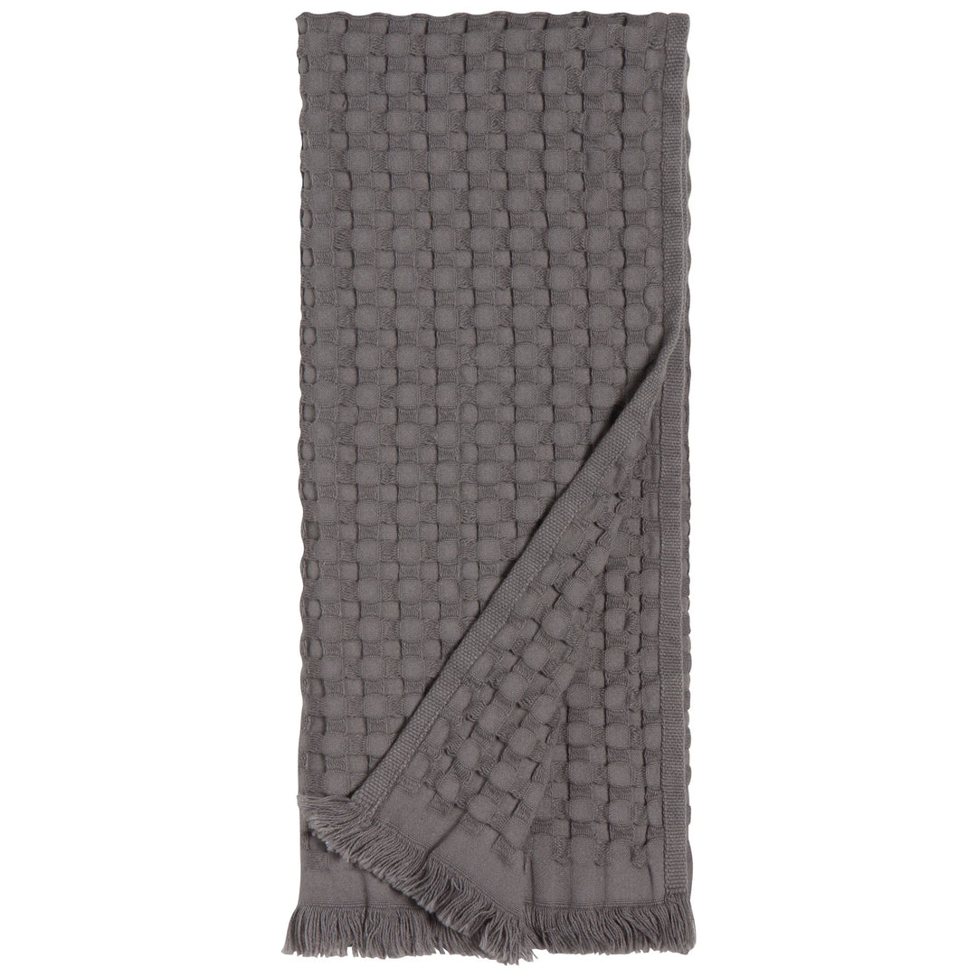CHARCOAL ORGANIC COTTON WAFFLE HAND TOWEL
