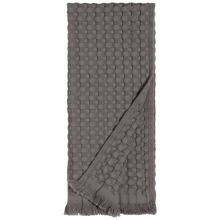 CHARCOAL ORGANIC COTTON WAFFLE HAND TOWEL