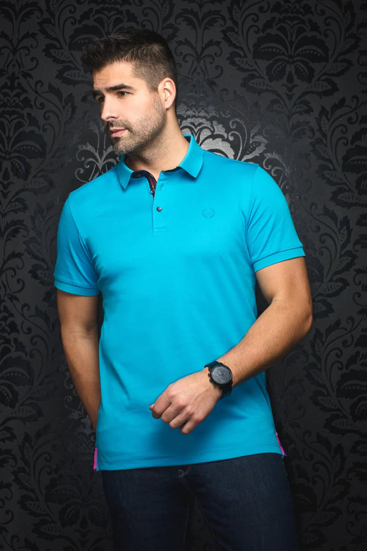 EAGLE POLO - ROYAL/WHITE/TANGERINE/TURQUOISE