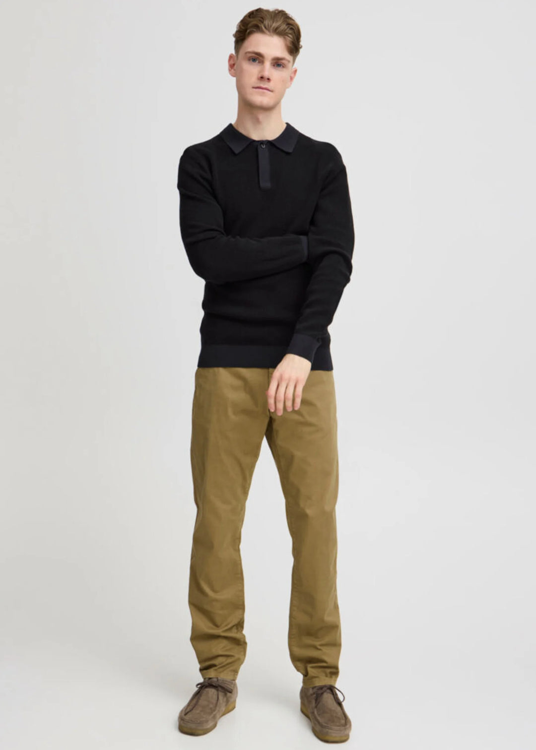 CFKARL TWO TONE POLO KNIT "DARK NAVY"