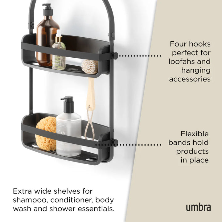 UMBRA FLEX SHOWER CADY - BLACK