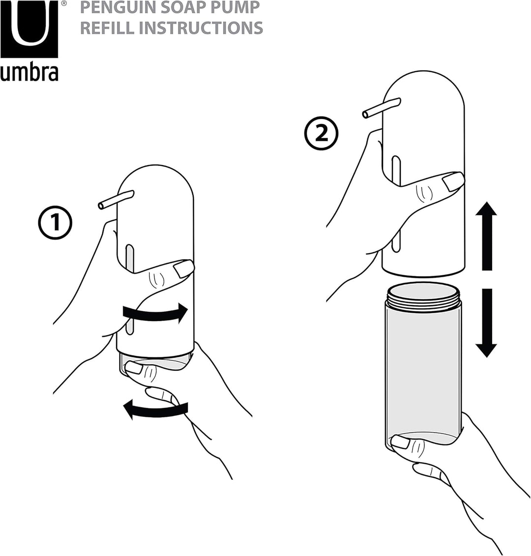 UMBRA PENGUIN SOAP PUMP - NICKEL
